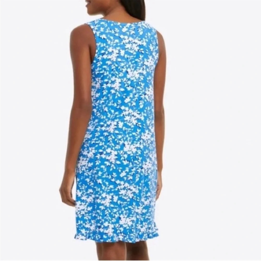 Draper James Intimates Blue Floral Sleeveless Nightgown Dress - Picture 8 of 9